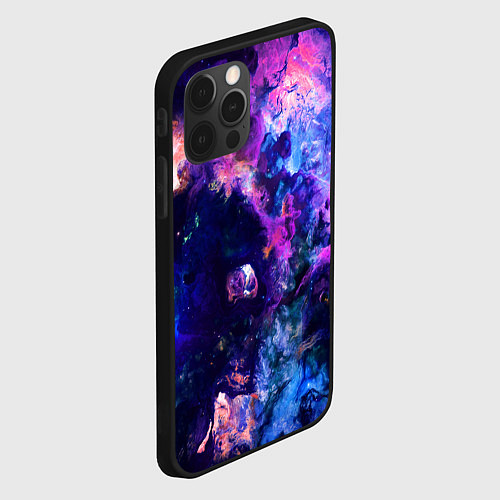 Чехол iPhone 12 Pro НЕОНОВЫЕ КОСМОС NEON SPACE / 3D-Черный – фото 2