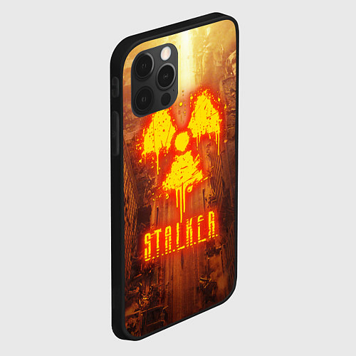 Чехол iPhone 12 Pro STALKER РАДИАЦИЯ ЧЕРНОБЫЛЬ, ПРИПЯТЬ / 3D-Черный – фото 2