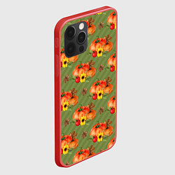 Чехол для iPhone 12 Pro Овощи: Тыквы паттерн, цвет: 3D-красный — фото 2