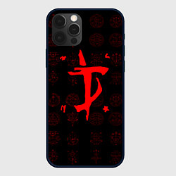 Чехол для iPhone 12 Pro Символ палача рока Doom, цвет: 3D-черный