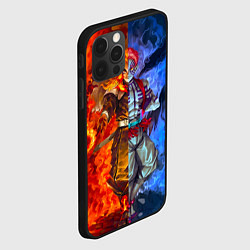Чехол для iPhone 12 Pro Аказа и Ренгоку противостояние клинок рассекающий, цвет: 3D-черный — фото 2