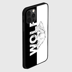 Чехол для iPhone 12 Pro WOLF Волк, цвет: 3D-черный — фото 2