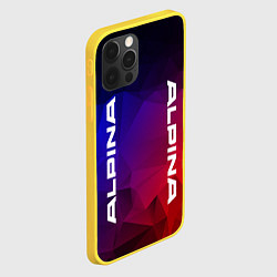 Чехол для iPhone 12 Pro Alpina RED BLUE, цвет: 3D-желтый — фото 2