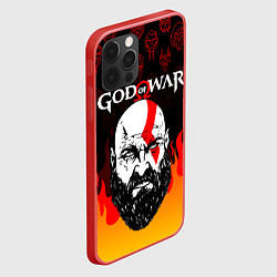 Чехол для iPhone 12 Pro GOD OF WAR ГОД ОФ ВАР FIRE ART УЗОР, цвет: 3D-красный — фото 2