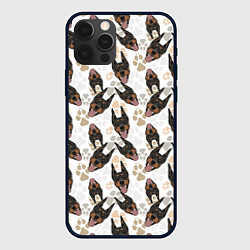 Чехол для iPhone 12 Pro Доберман Doberman, цвет: 3D-черный