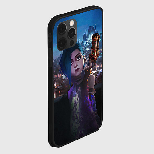 Чехол iPhone 12 Pro Jinx LoL Arcane / 3D-Черный – фото 2