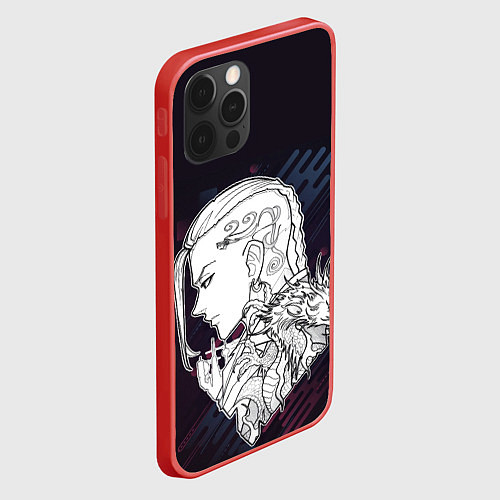 Чехол iPhone 12 Pro Дракен Токийские мстители дракончик / 3D-Красный – фото 2