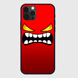 Чехол для iPhone 12 Pro Geometry Dash: Demon Face, цвет: 3D-черный