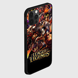 Чехол для iPhone 12 Pro LEAGUE OF LEGENDS НЕОН БРЫЗГИ КРАСОК, цвет: 3D-черный — фото 2