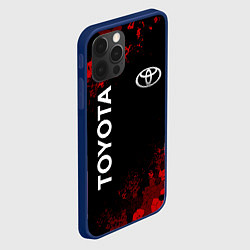 Чехол для iPhone 12 Pro TOYOTA MILITARY PIXEL BLACK RED, цвет: 3D-тёмно-синий — фото 2