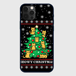 Чехол для iPhone 12 Pro MEOWY CHRISTMAS 2022, цвет: 3D-черный