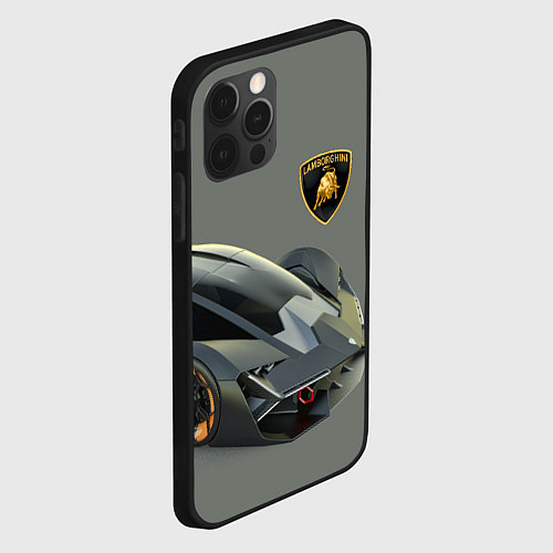 Чехол iPhone 12 Pro Lamborghini concept 2020 / 3D-Черный – фото 2