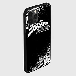 Чехол для iPhone 12 Pro JOJOS BIZARRE ADVENTURE БРЫЗГИ КРАСОК СИМВОЛЫ, цвет: 3D-черный — фото 2