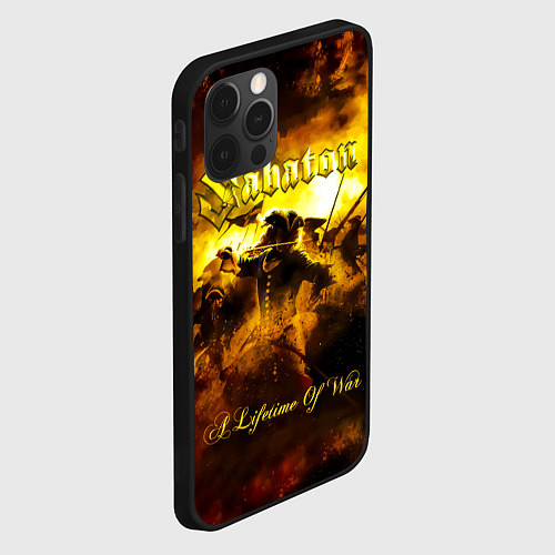 Чехол iPhone 12 Pro A Lifetime of War - Sabaton / 3D-Черный – фото 2