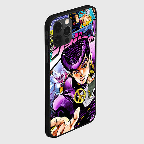 Чехол iPhone 12 Pro JoJos Bizarre Adventure: Josuke / 3D-Черный – фото 2