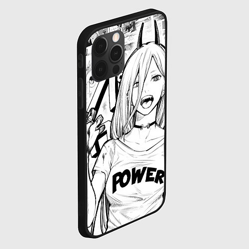 Чехол iPhone 12 Pro Power - Chainsaw-Man / 3D-Черный – фото 2