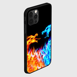 Чехол для iPhone 12 Pro FIRE DRAGONS ОГНЕННЫЕ ДРАКОНЫ, цвет: 3D-черный — фото 2