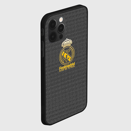 Чехол iPhone 12 Pro Real Madrid graphite theme / 3D-Черный – фото 2