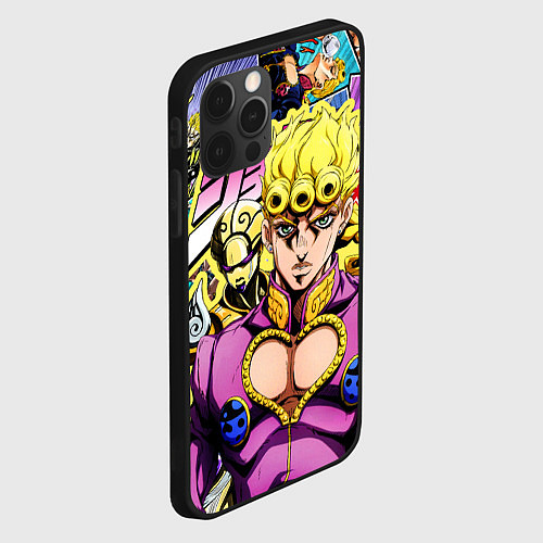 Чехол iPhone 12 Pro JoJos Bizarre Adventure - Джорно Джованна / 3D-Черный – фото 2