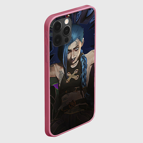 Чехол iPhone 12 Pro League of legends Arcane / 3D-Малиновый – фото 2