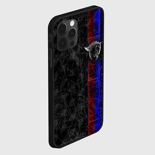 Чехол iPhone 12 Pro ЦСКА Москва black theme / 3D-Черный – фото 2