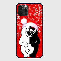 Чехол для iPhone 12 Pro НОВОГОДНИЙ MONOKUMA, цвет: 3D-черный