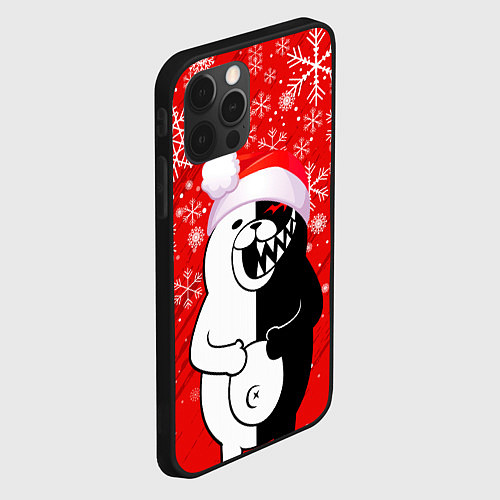 Чехол iPhone 12 Pro НОВОГОДНИЙ MONOKUMA / 3D-Черный – фото 2