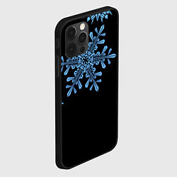 Чехол для iPhone 12 Pro Минималистичные Снежинки, цвет: 3D-черный — фото 2