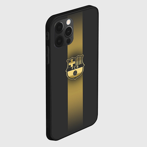 Чехол iPhone 12 Pro Barcelona Gold-Graphite Theme / 3D-Черный – фото 2