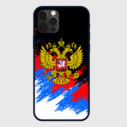 Чехол iPhone 12 Pro ТРИКОЛОР РОССИЯ, БРЫЗГИ КРАСОК