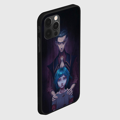 Чехол iPhone 12 Pro Джинкс и Силко / 3D-Черный – фото 2