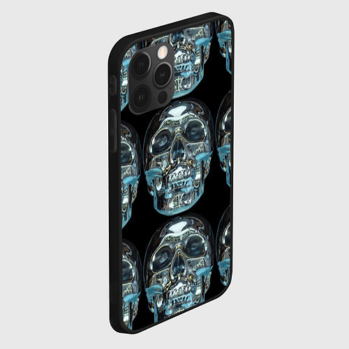 Чехол iPhone 12 Pro Skulls pattern 2028 / 3D-Черный – фото 2