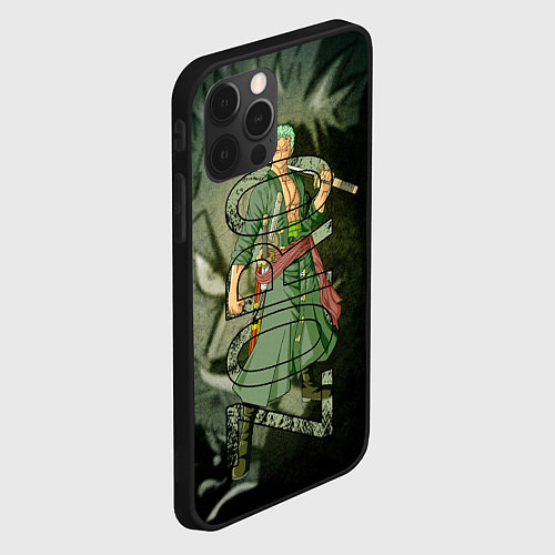 Чехол iPhone 12 Pro Зоро Zoro Ван Пис / 3D-Черный – фото 2