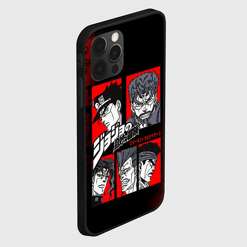 Чехол iPhone 12 Pro JOJO BIZARRE ADVENTURE ДЖОДЖО АРТ / 3D-Черный – фото 2