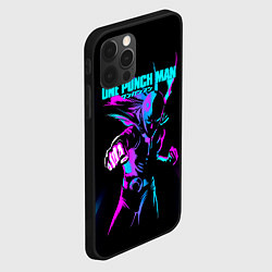 Чехол для iPhone 12 Pro Неоновый Сайтама One Punch-Man, цвет: 3D-черный — фото 2