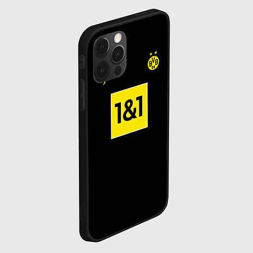 Чехол iPhone 12 Pro Haaland 9 - Borussia Dortmund / 3D-Черный – фото 2