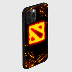 Чехол для iPhone 12 Pro DOTA 2 FIRE LOGO ДОТА 2 ОГНЕННЫЙ ЛОГО, цвет: 3D-черный — фото 2