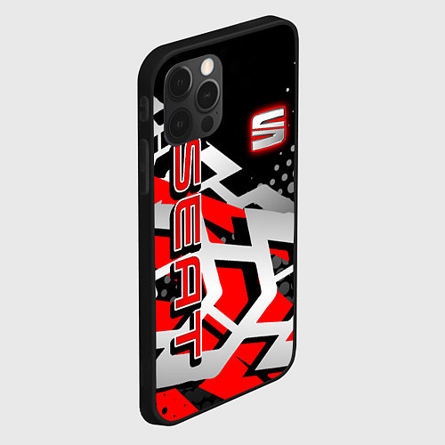 Чехол iPhone 12 Pro SEAT СЕАТ / 3D-Черный – фото 2