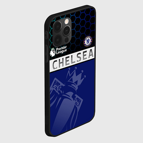 Чехол iPhone 12 Pro FC Chelsea London ФК Челси Лонон / 3D-Черный – фото 2