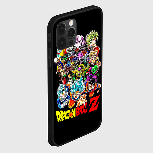 Чехол iPhone 12 Pro Персонажи Dragon Ball / 3D-Черный – фото 2