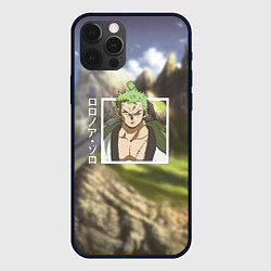 Чехол для iPhone 12 Pro Ван-Пис One Piece, Зоро Ророноа Zoro Roronoa, цвет: 3D-черный