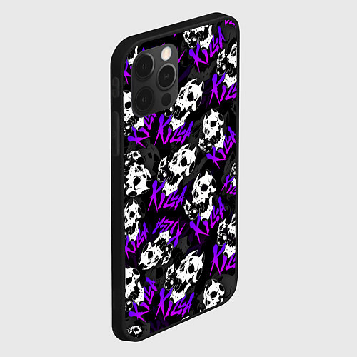 Чехол iPhone 12 Pro JOJO KILLER QUEEN КОРОЛЕВА УБИЙЦА УЗОР / 3D-Черный – фото 2