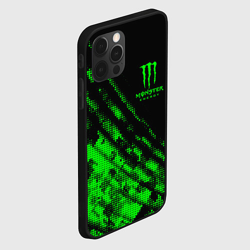 Чехол iPhone 12 Pro Monster Energy Текстура / 3D-Черный – фото 2