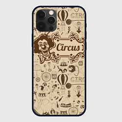 Чехол для iPhone 12 Pro Цирк винтажный, цвет: 3D-черный