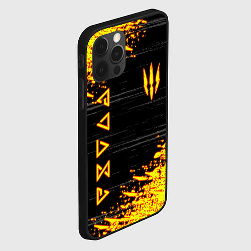 Чехол iPhone 12 Pro The Witcher Neon / 3D-Черный – фото 2