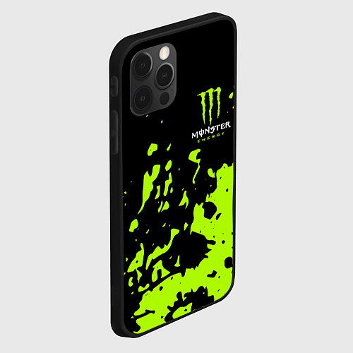 Чехол iPhone 12 Pro Monster Energy green / 3D-Черный – фото 2
