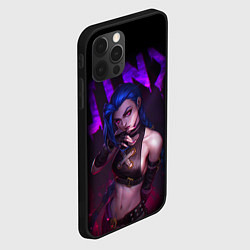 Чехол для iPhone 12 Pro JINX ARCANE НАДПИСЬ LEAGUE OF LEGENDS, цвет: 3D-черный — фото 2