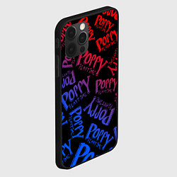 Чехол для iPhone 12 Pro POPPY PLAYTIME LOGO NEON, ХАГИ ВАГИ, цвет: 3D-черный — фото 2