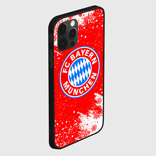 Чехол iPhone 12 Pro НОВОГОДНИЙ BAYERN MUNCHEN СВИТЕР НОВОГОДНИЙ / 3D-Черный – фото 2