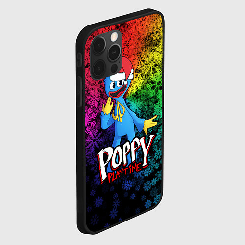 Чехол iPhone 12 Pro POPPY PLAYTIME НОВОГОДНИЙ ПОППИ ПЛЕЙТАЙМ / 3D-Черный – фото 2